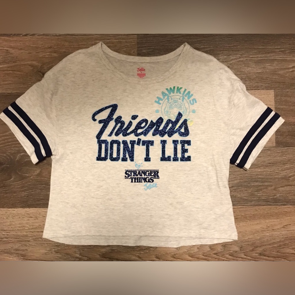 Girls justice stranger things boxy tee size S